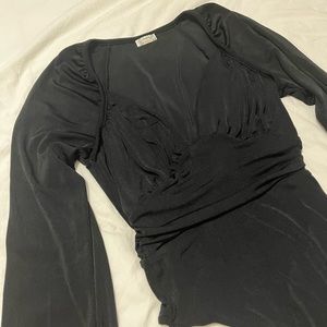 Black long sleeve body suit